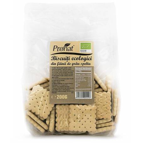 Biscuiti din faina de grau spelta Eco-Bio 200g - Pronat