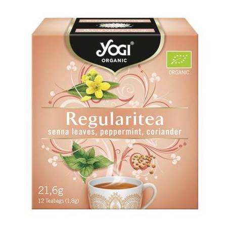Ceai laxativ cu frunze de senna, menta si coriandru, 12 plicuri, eco-bio, Yogi Tea