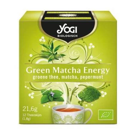 Ceai Green Matcha Energy, ECO-BIO, 12 plicuri, Yogi Tea