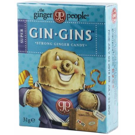 Bomboane cu gust intens de ghimbir, 31g, Gin Gins