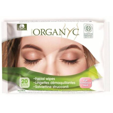 Servetele umede demachiante din bumbac organic, 20 buc, Organyc