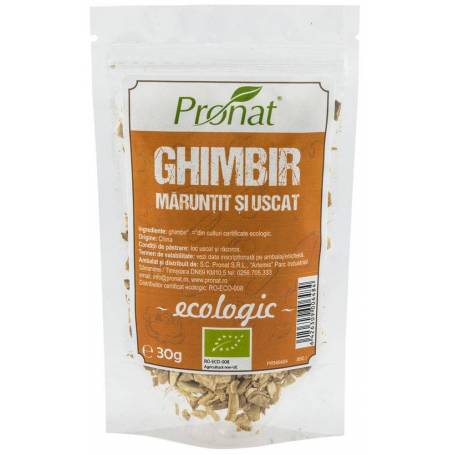 Ghimbir maruntit si uscat Eco-Bio 30g - Pronat