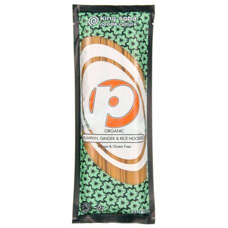Taitei din orez brun cu dovleac si ghimbir, eco-bio, fara gluten, 250g - King Soba