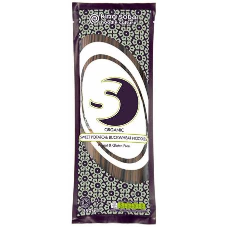 Taitei eco-bio din hrisca si cartofi dulci, 250g KING SOBA