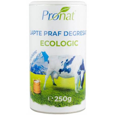 Lapte praf eco-bio degresat, 1% grasime, 250g, Pronat