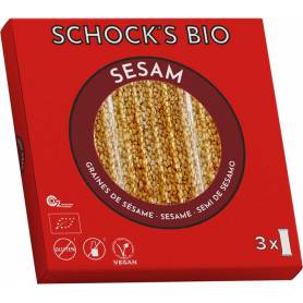 Batoane eco-bio crocante cu susan, 75g Schock's