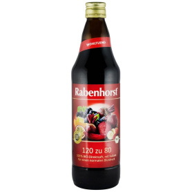 Suc de sfecla rosie si fructe„120 pana la 80”, eco-bio, 0,75L, RABENHORST