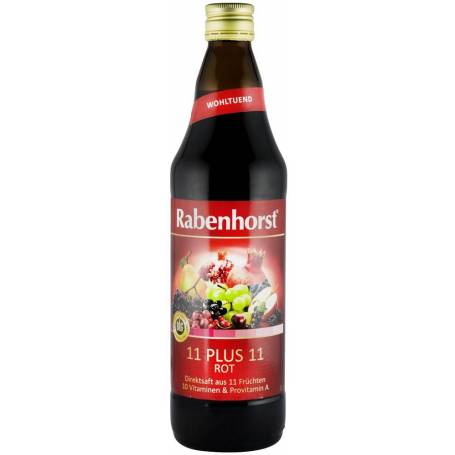 Suc de fructe „11 PLUS 11 ROSU”,  750ml, RABENHORST