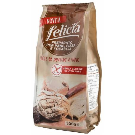 Amestec fara gluten pentru paine, pizza si focaccia, 500g Felicia