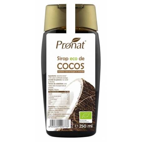 Sirop eco-bio de cocos, 250 ml /350 g, Pronat
