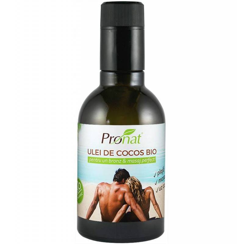 Ulei de cocos extravirgin pentru uz cosmetic, eco-bio, 250ml - Pronat