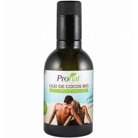 Ulei de cocos extravirgin pentru uz cosmetic, eco-bio, 250ml - Pronat