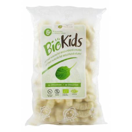 Pufuleti eco-bio cu spanac, 55 g, BioKids
