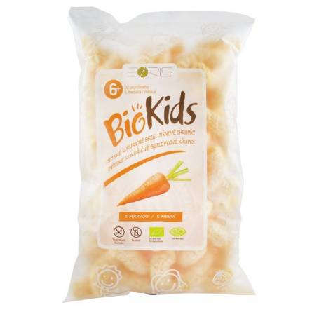 Pufuleti BIO cu morcovi, 55 g, BioKids