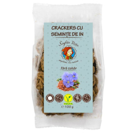 Crackers cu seminte de in, 100 g, Scufita Rosie