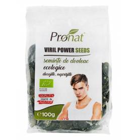 Viril Power Seeds - seminte eco-bio de dovleac decojite, natur, 100g, Pronat