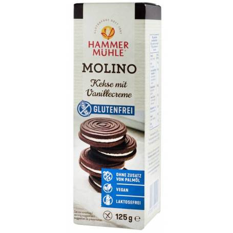 Biscuiti Molino cu crema de vanilie 125g - HAMMER MUHLE