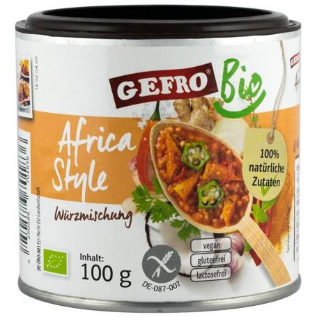 Amestec de condimente „AFRICA STYLE”, eco-bio, 100g Gefro