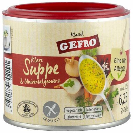 Supa de legume si condiment universal eco-bio, 125g Gefro