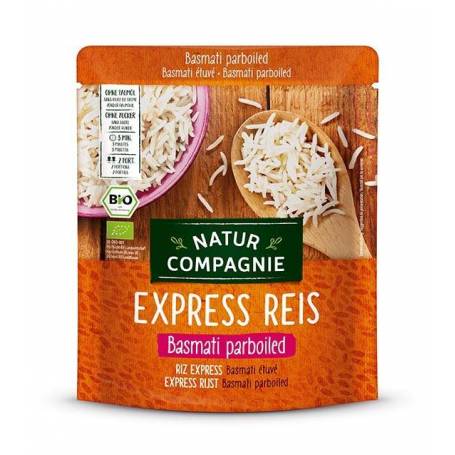 Orez Basmati cu bob lung, prefiert, Express Reis, eco-bio 250 g Natur Compagnie