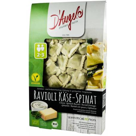 Ravioli cu branza si spanac eco-bio, 250g D'ANGELO PASTA