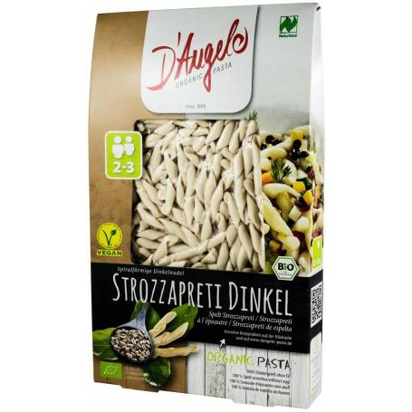 Strozzapreti din grau spelta eco-bio, 250g D'ANGELO PASTA