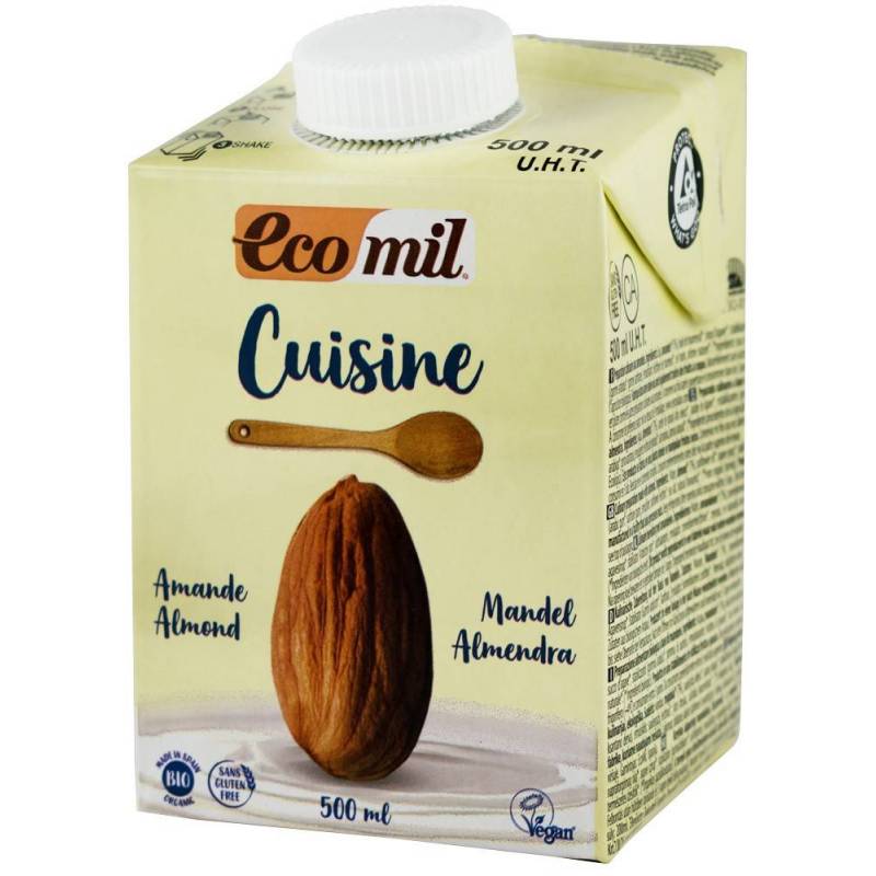 Smantana vegetala de migdale pentru gatit eco-bio, 500ml ECOMIL