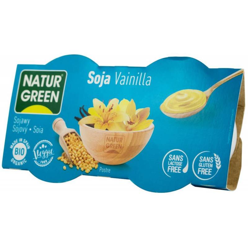 Desert de soia cu vanilie eco-bio, 2x125g NATUR GREEN