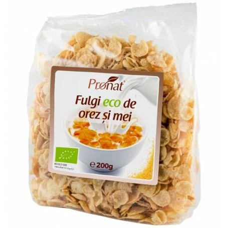 Fulgi de orez si mei eco-bio, 200g Pronat