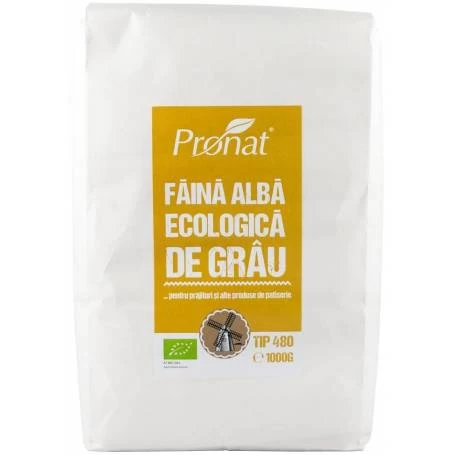 Faina alba de grau TIP 480 eco-bio, 1kg Pronat