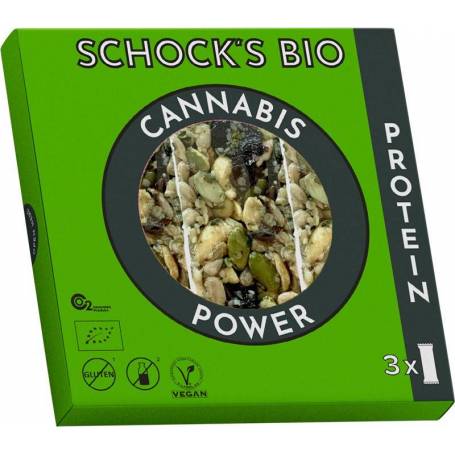 Batoane crocante cu canabis power eco-bio, 3x25g Schock's