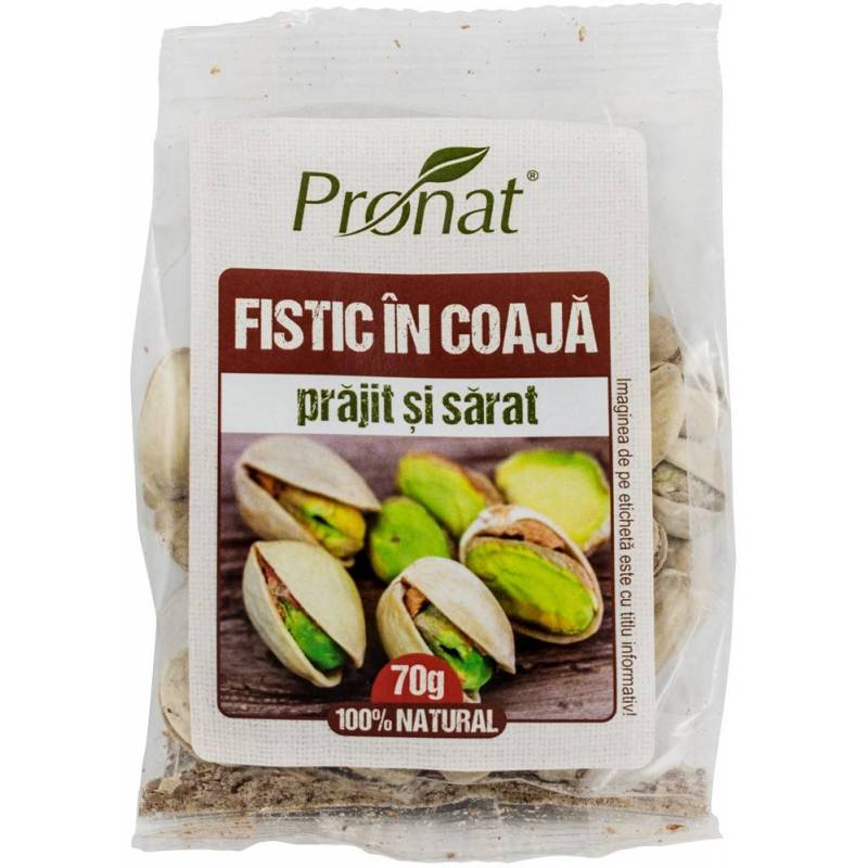 Fistic in coaja prajit si sarat, 70g Pronat