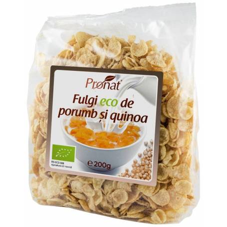 Fulgi de porumb si quinoa eco-bio, 200g Pronat