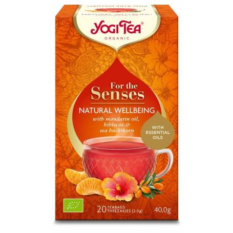 CEAI PENTRU SIMTURI, NATURAL WELLBEING, 20 plicuri, ECO-BIO, YOGI TEA