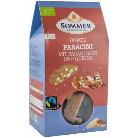 Biscuiti Paracini cu nuci braziliene si Quinoa eco-bio, 150G SOMMER