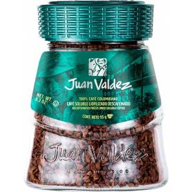 Cafea solubila liofilizata decofeinizata 95g Juan Valdez
