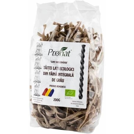 Taitei lati din faina integrala de grau eco-bio, 200g Pronat