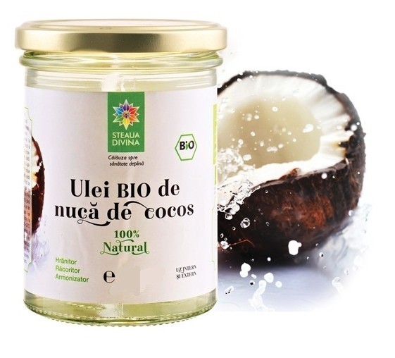 Ulei de cocos extra virgin 175ml - eco-bio - steaua divina