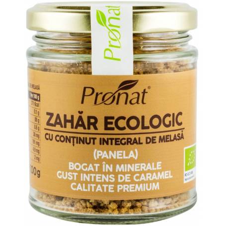 Zahar Panela cu continut ridicat de melasa eco-bio, 100g Pronat