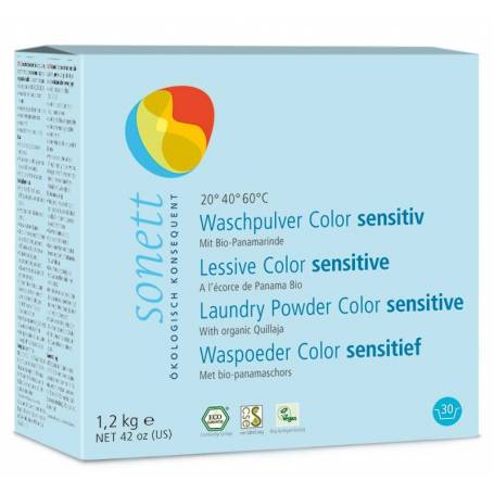 Detergent ecologic praf pt. rufe colorate, neutru 1.2k - Sonett