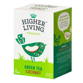Ceai verde - COCOS - eco-bio, 20 plicuri, Higher Living