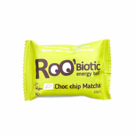 ROObiotic energy ball ciocolata si matcha eco-bio 22g - Roo Bar
