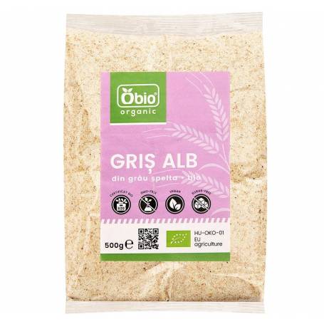 Gris alb din grau spelta eco-bio 500g Obio