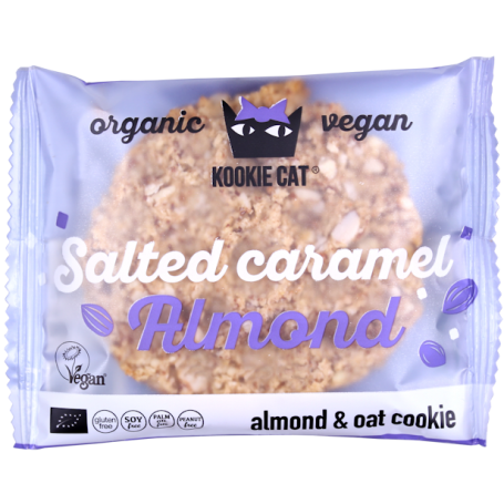 Cookie cu migdale si caramel sarat, fara gluten, eco-bio 50g