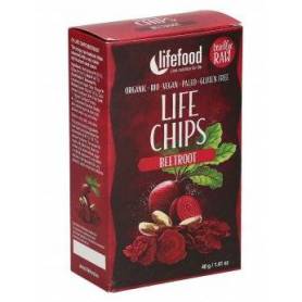 Life Chips din sfecla rosie raw eco-bio 40g - Lifefood
