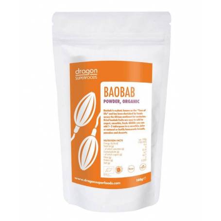 Baobab pulbere eco-bio 100g Dragon Superfoods