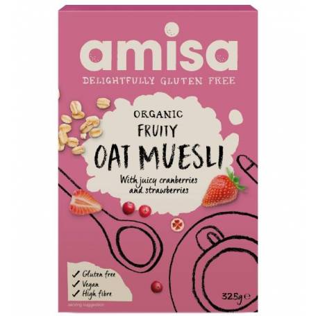 Muesli cu fructe si ovaz fara gluten eco-bio 325g - Amisa