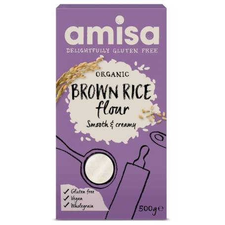 Faina de orez brun eco-bio fara gluten 500g - Amisa