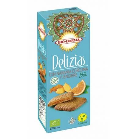 Biscuiti din ovaz cu portocale, turmeric si ghimbir ECO-BIO 125g Bio Darma