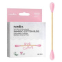 BETISOARE DIN BUMBAC SI BAMBUS 100buc, Nordics Oral Care - Albastru